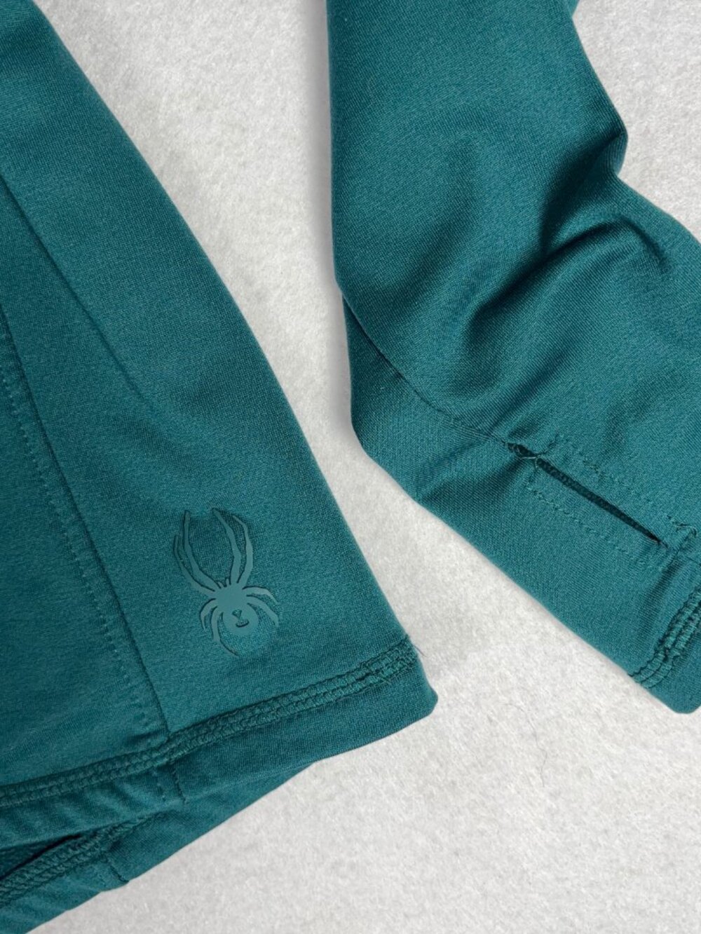 Spyder Active Fleece Lined Top Women's S Green Stretch Activewear Yoga Gorpcore - Picture 5 of 9